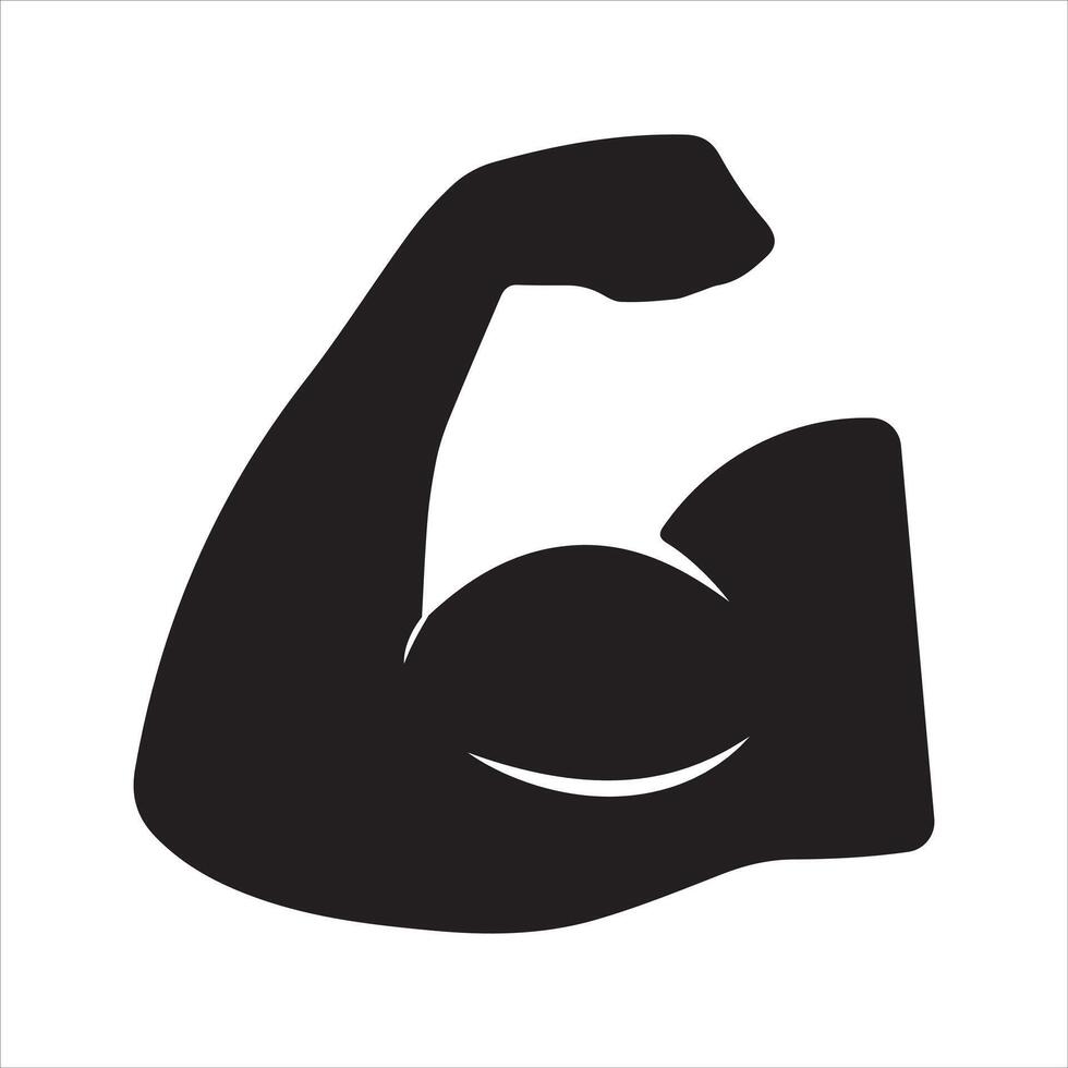 Muscle icon. Man muscle icon vector