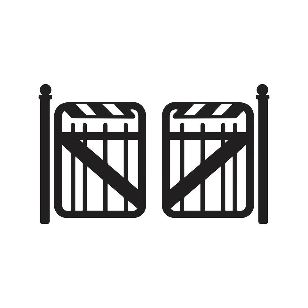 Car security barrier gate icon. barrier icon vector