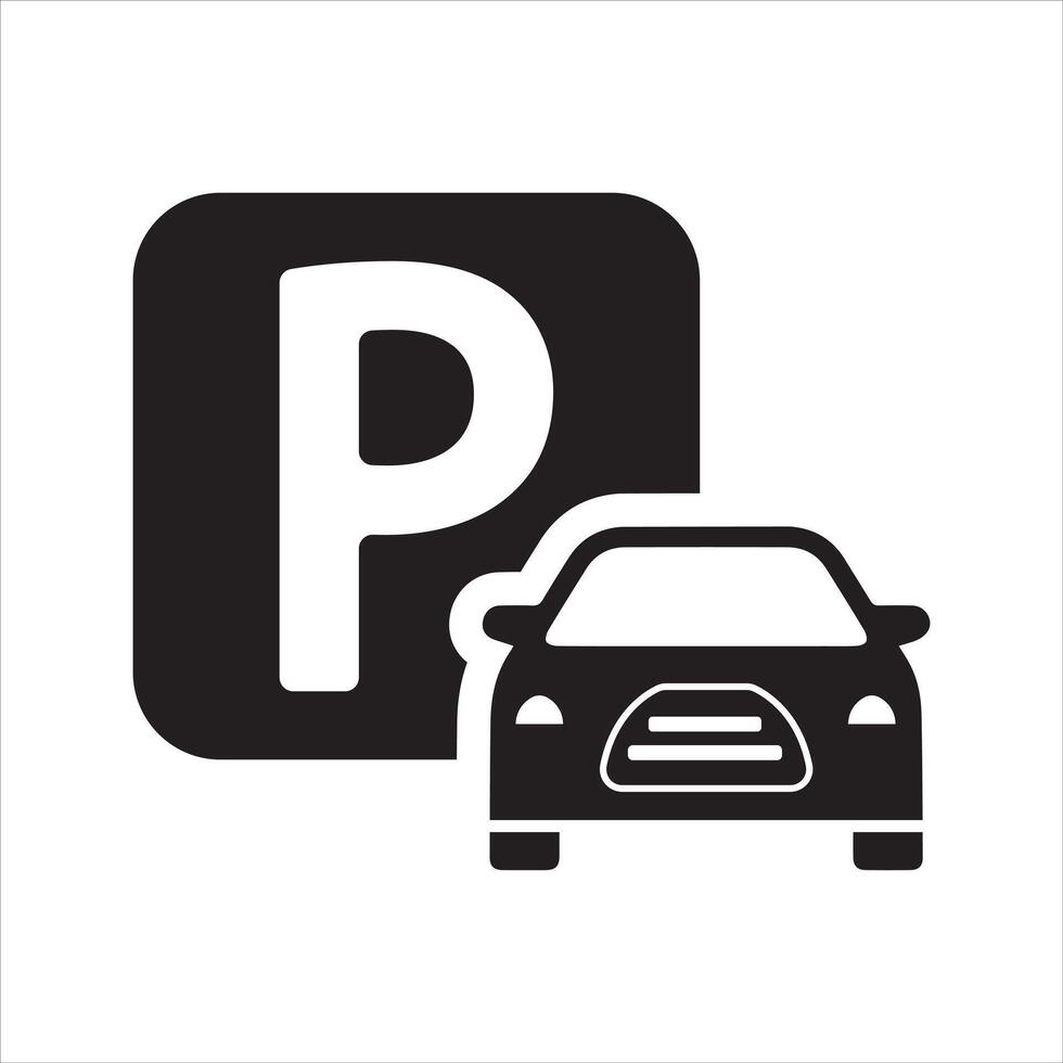 Car parking icon vector