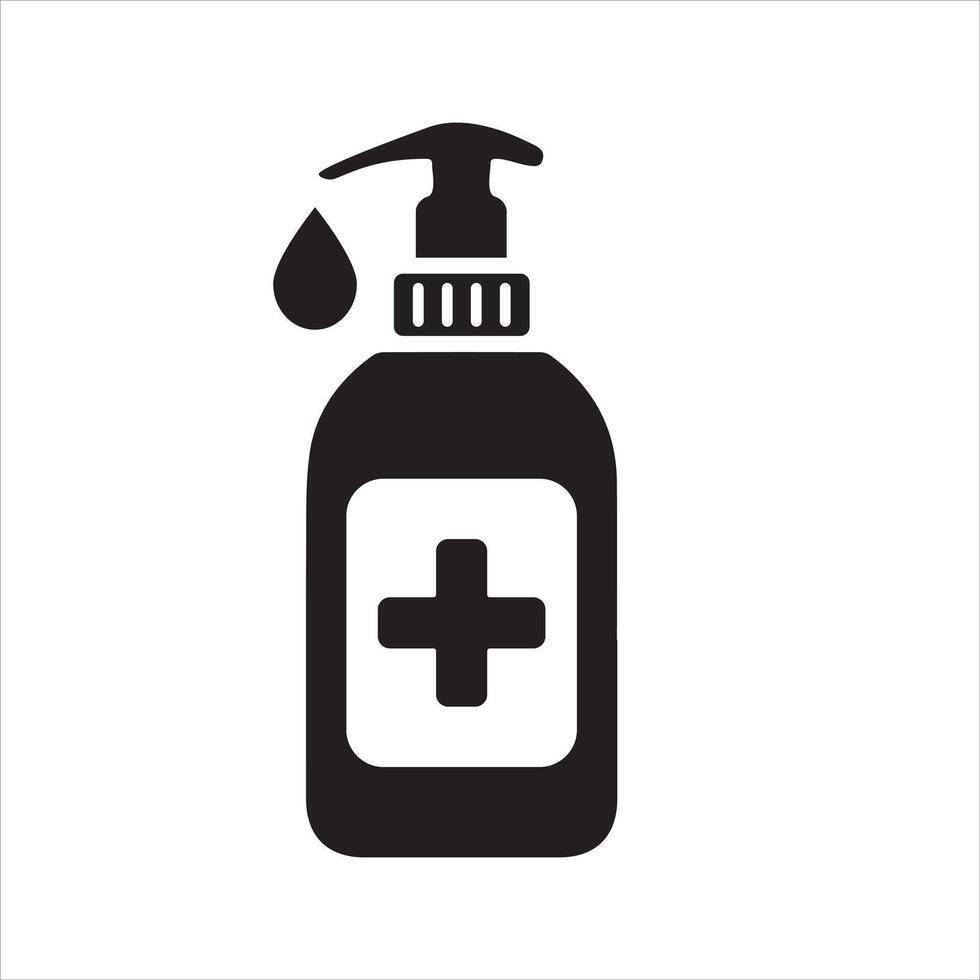 Hand sanitizer icon. Drop of sanitizer liquid icon vector