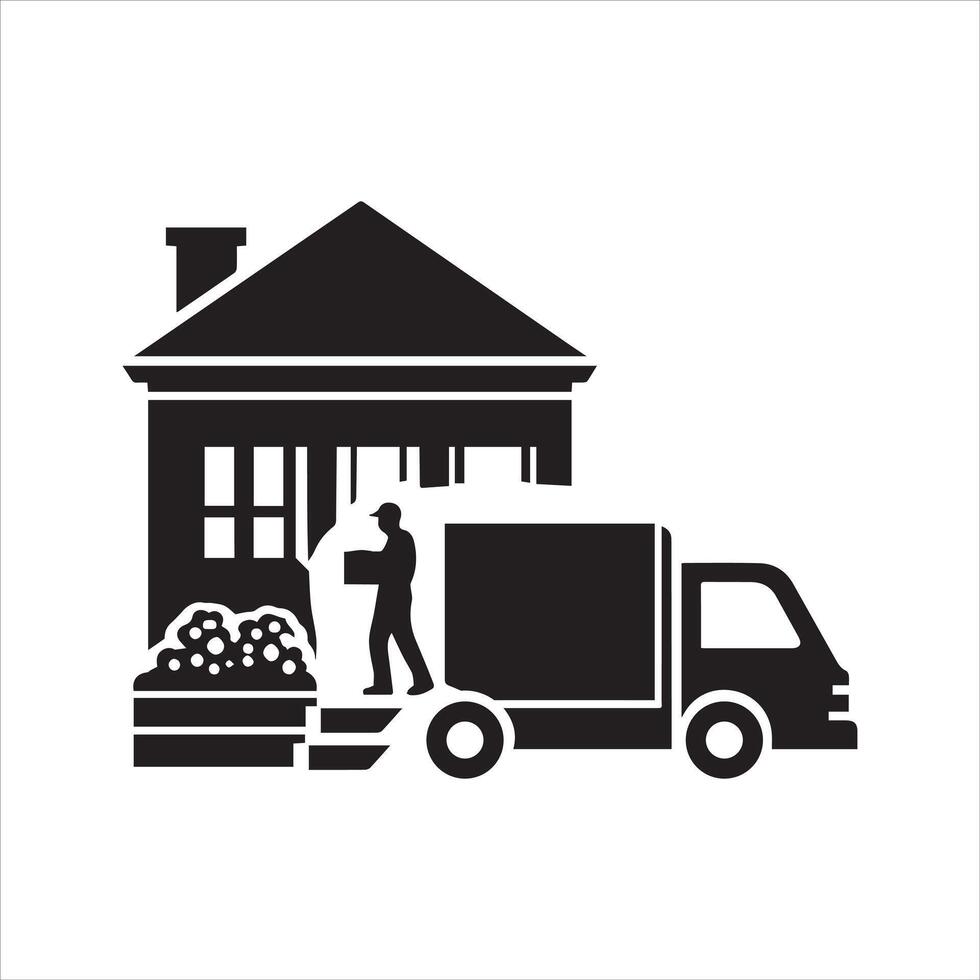 Curbside pickup icon. Order pickup logo vector