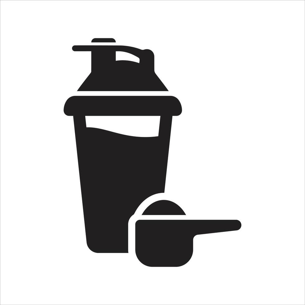 Protein shake icon. Protein powder icon vector
