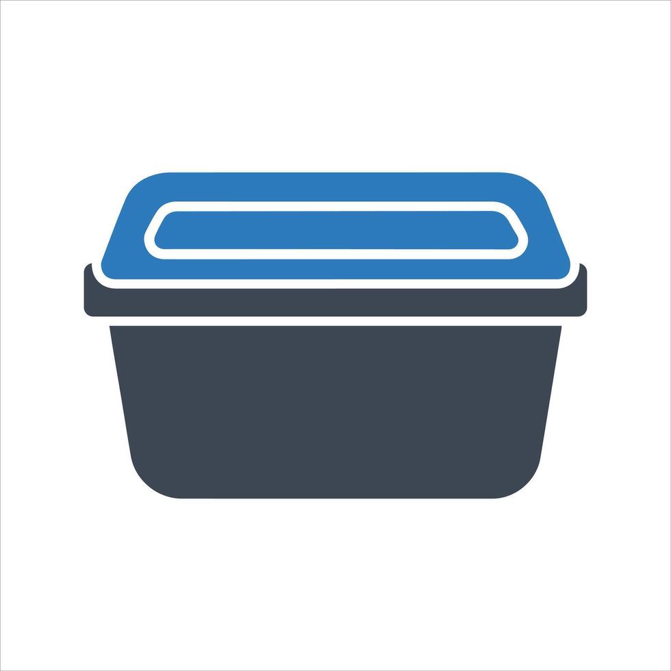 Food container icon vector