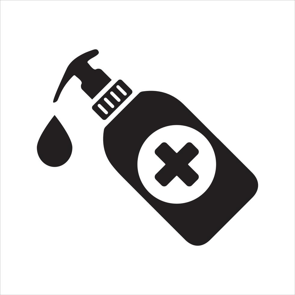 Hand sanitizer icon. Drop of sanitizer liquid icon vector