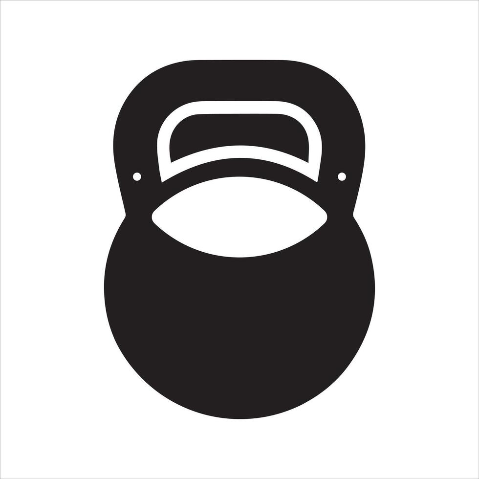 Kettlebell icon. and glyph vector