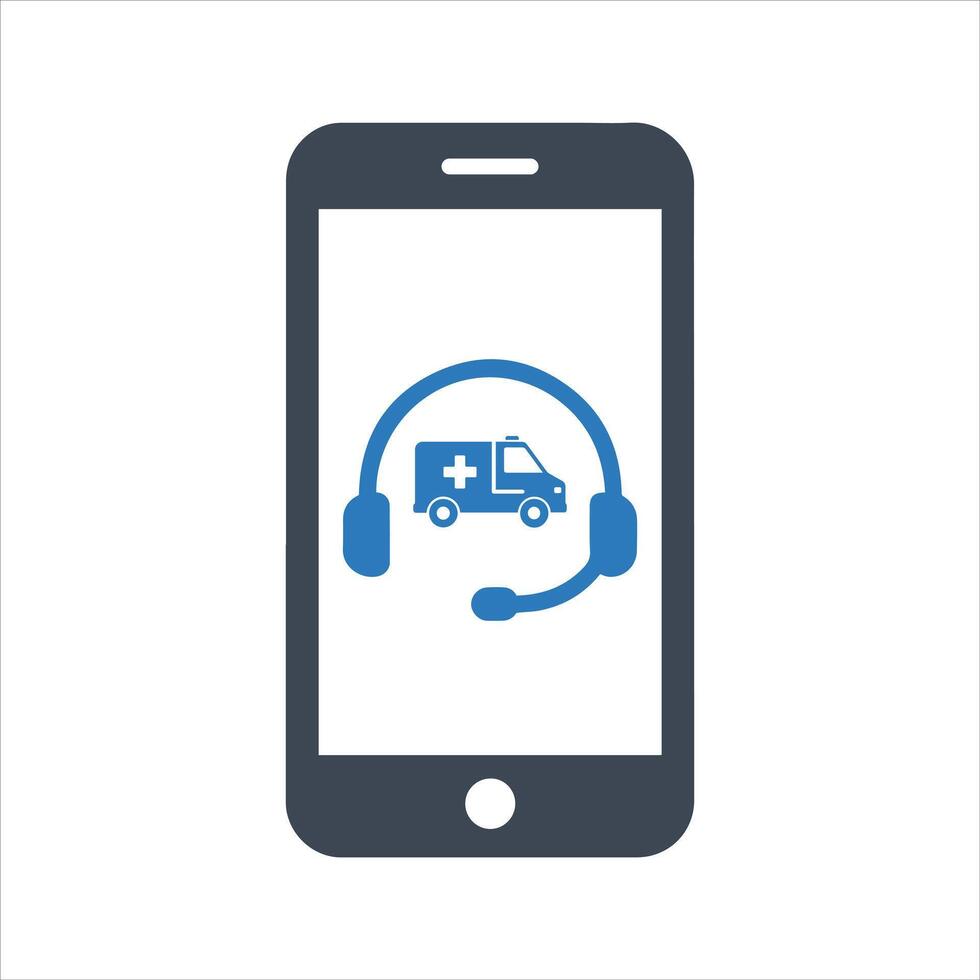 Emergency call icon. Ambulance icon vector