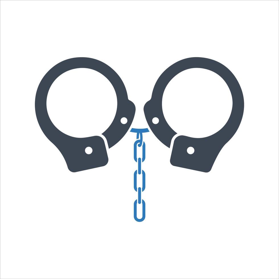 Handcuffs icon. and glyph vector