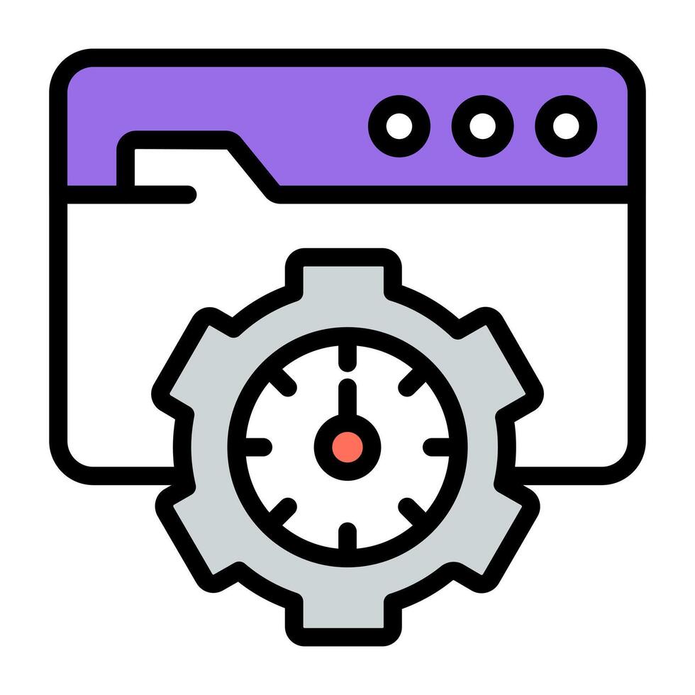 Modern design icon of web speed optimization vector