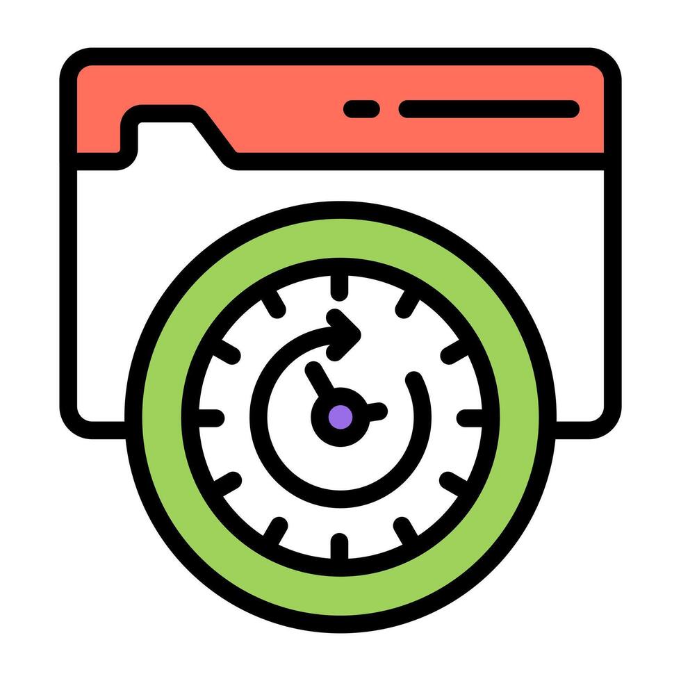 Modern design icon of web speed optimization vector