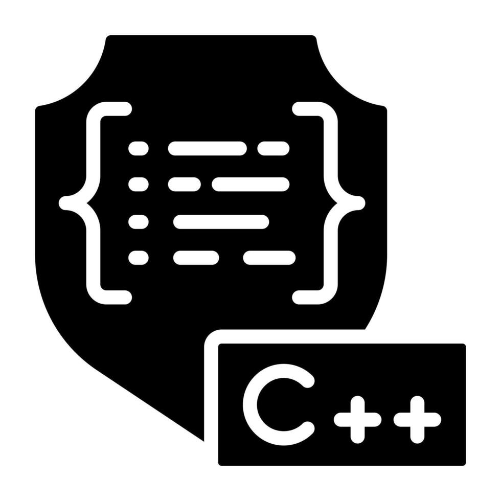 Trendy design icon of secure coding vector