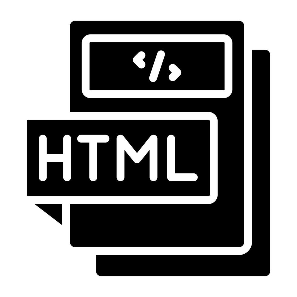 Premium design icon of html file vector