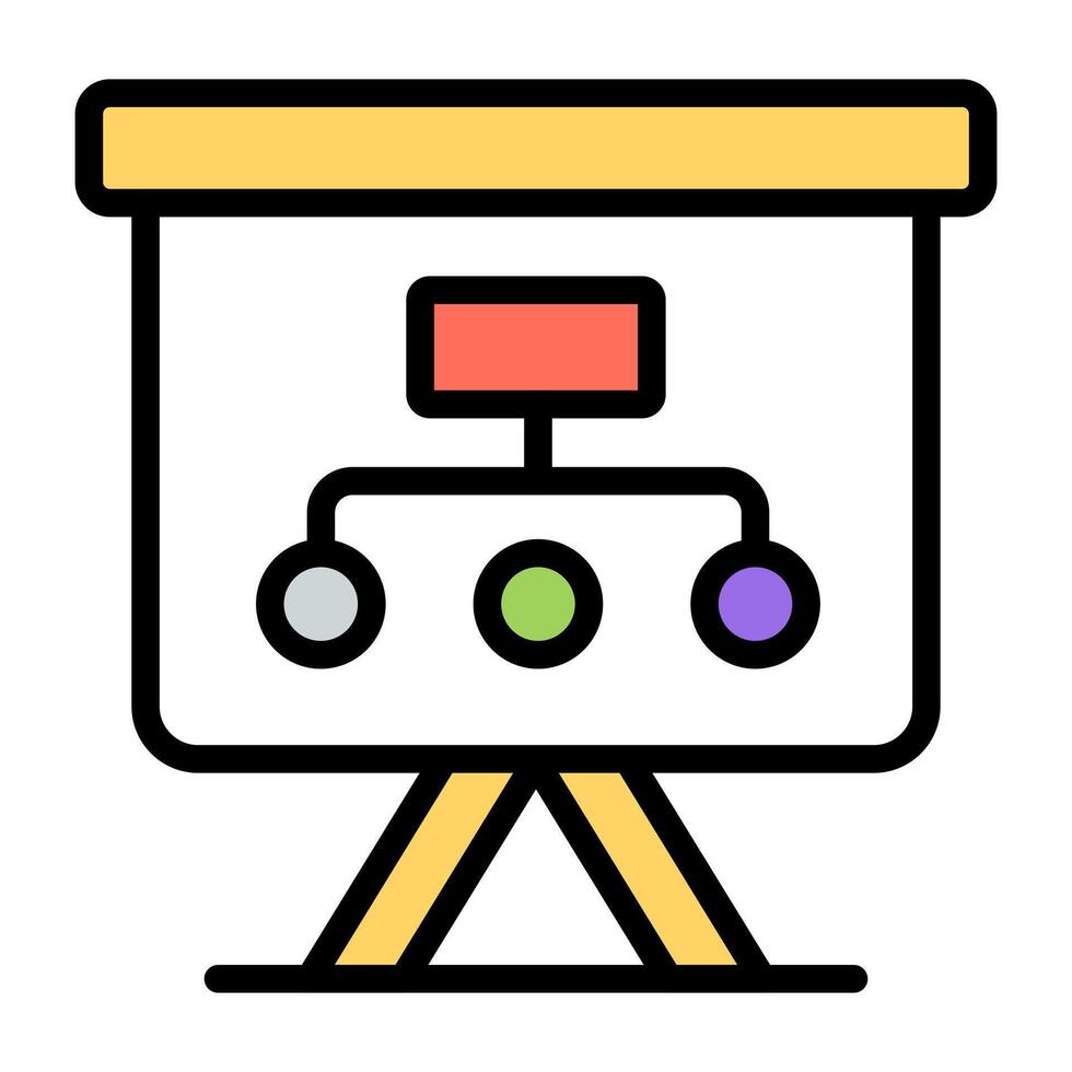 Conceptual flat design icon of hierarchy vector