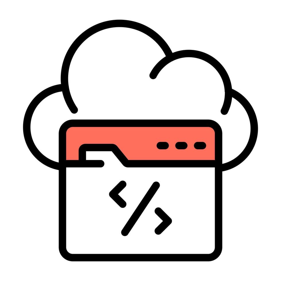 Unique design icon of web coding vector