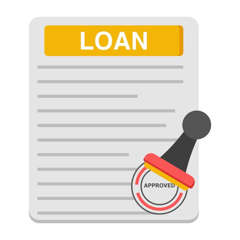 Creative design icon of loan paper vector