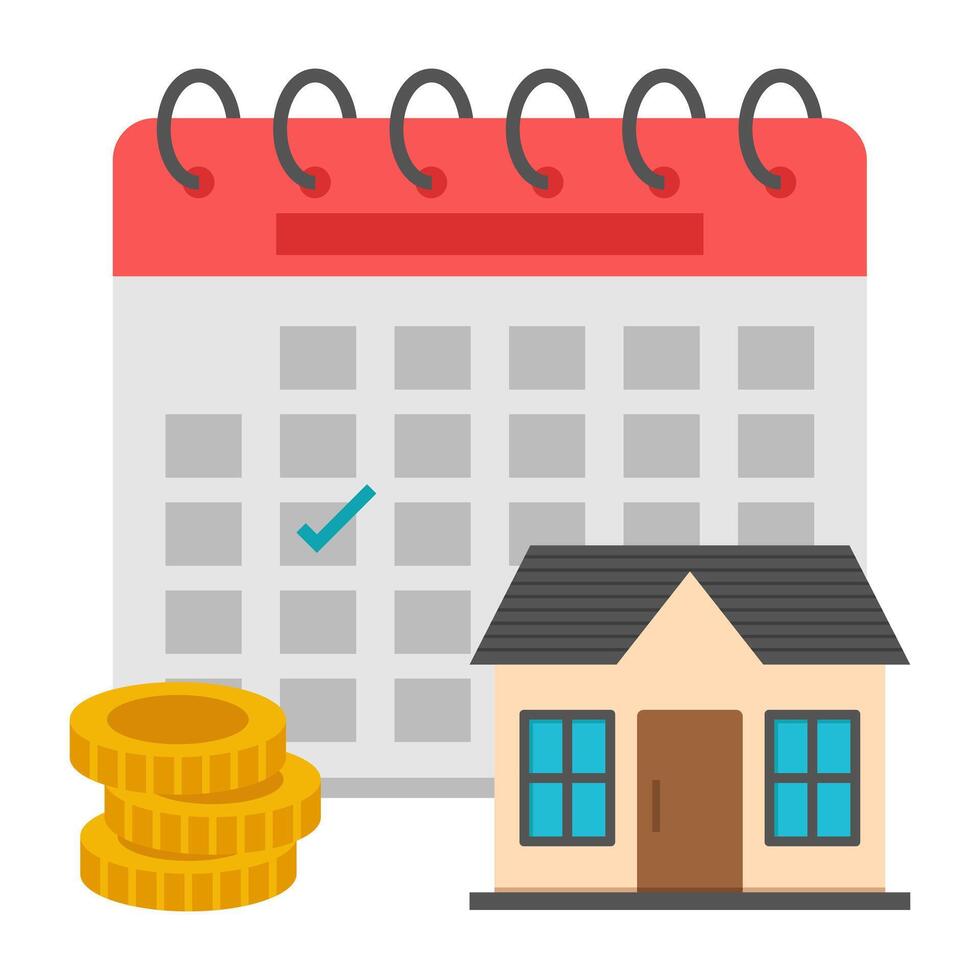 An icon design of property schedule vector