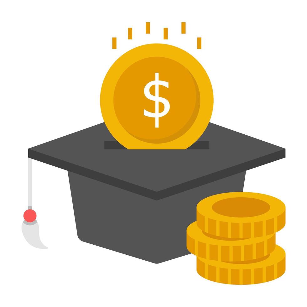 Creative design icon of education investment vector