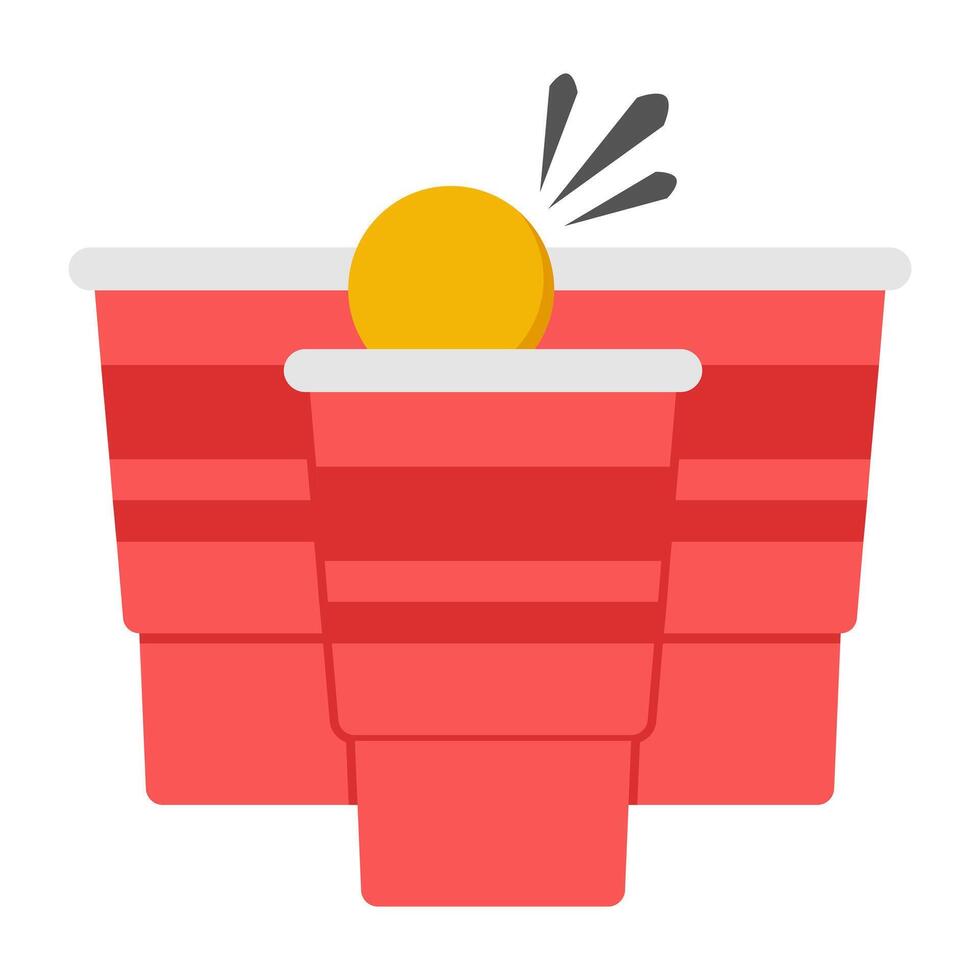 Modern design icon of beer pong vector