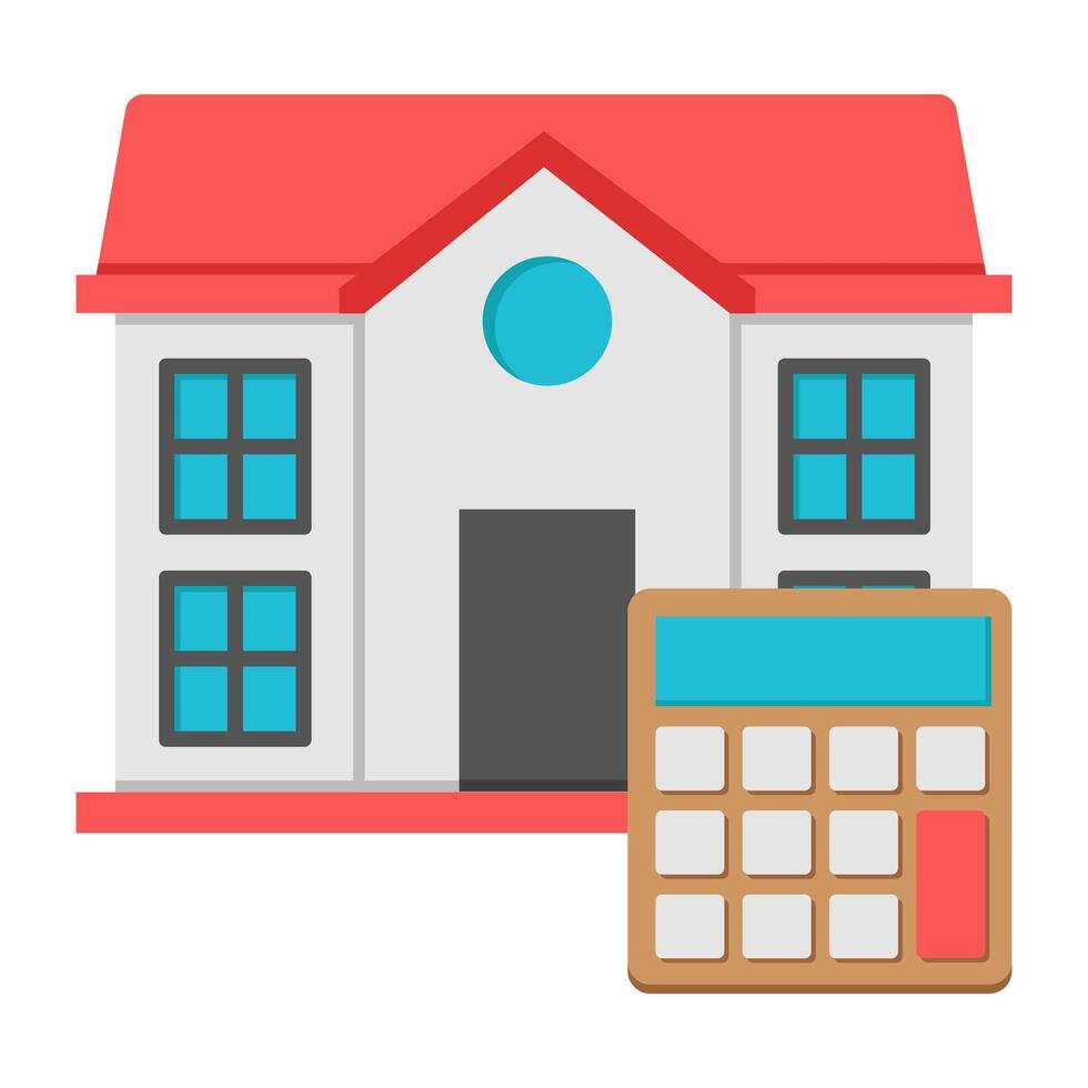 An editable design icon of renta calculation vector