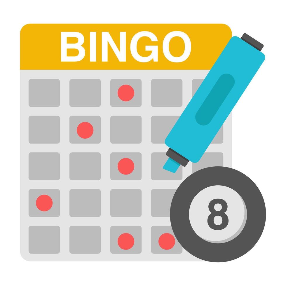 Perfect design icon of bingo game vector