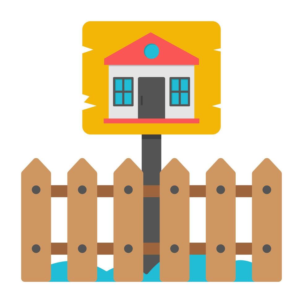 An icon design of fence vector