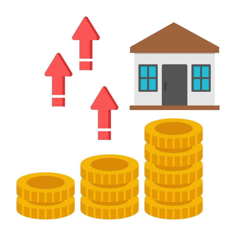 A premium design icon of real estate value vector