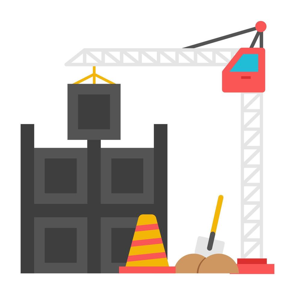 Perfect design icon of building construction vector