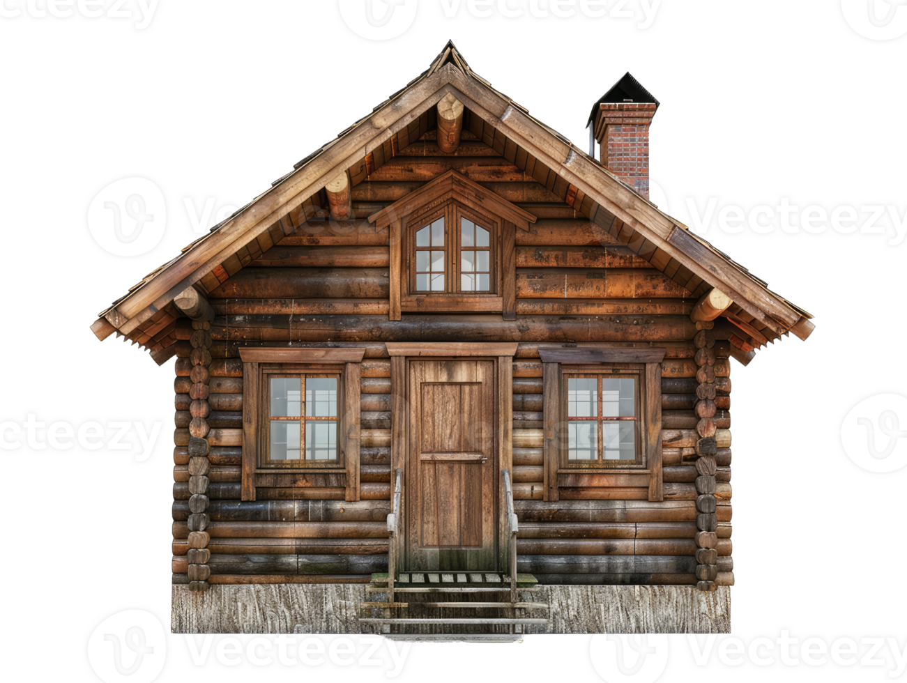 A small wooden house with a porch and a door png