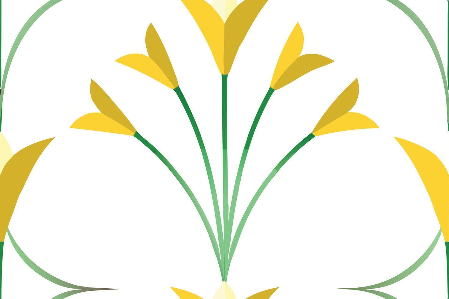Freesias with Buds and Pointed Petals vector