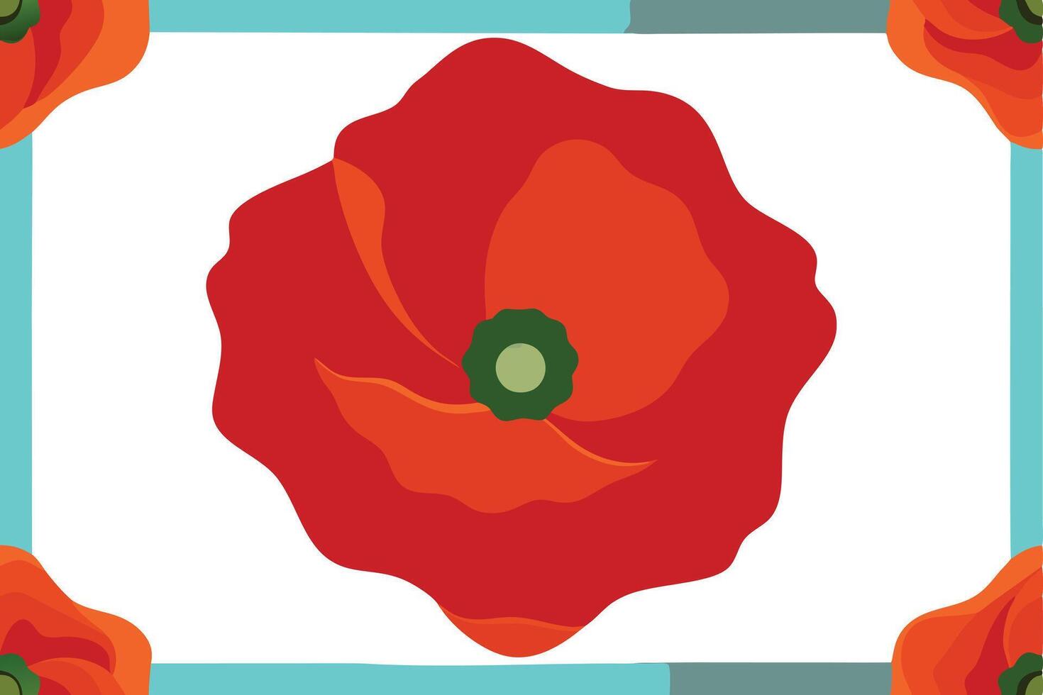 Close-up of Crinkled Poppy Petals vector