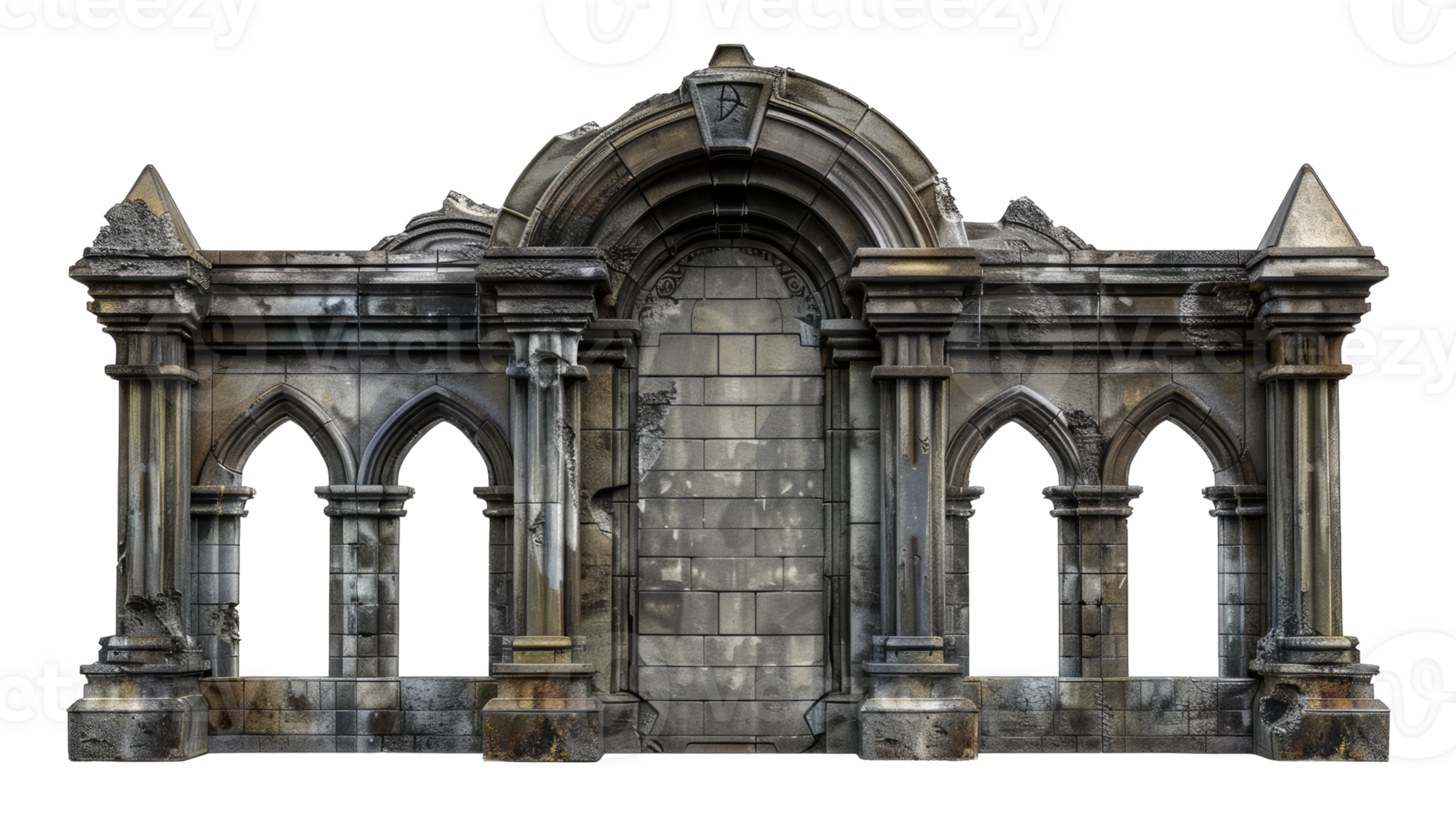 A 3d rendering of a gothic building png