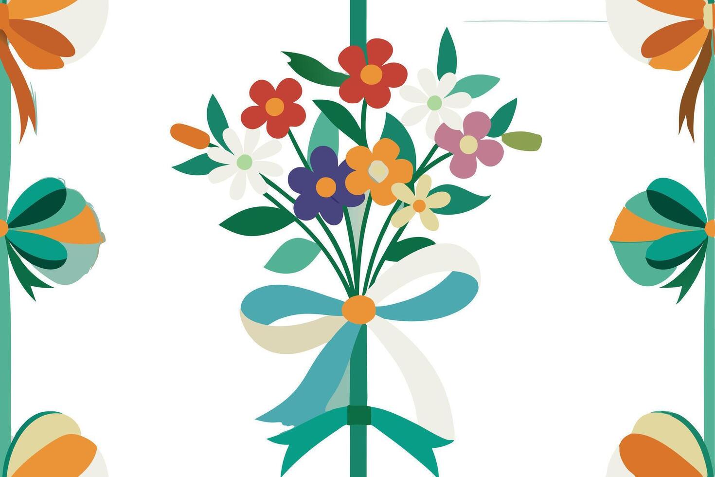 Brave Spring Flowers in the Spotlight vector