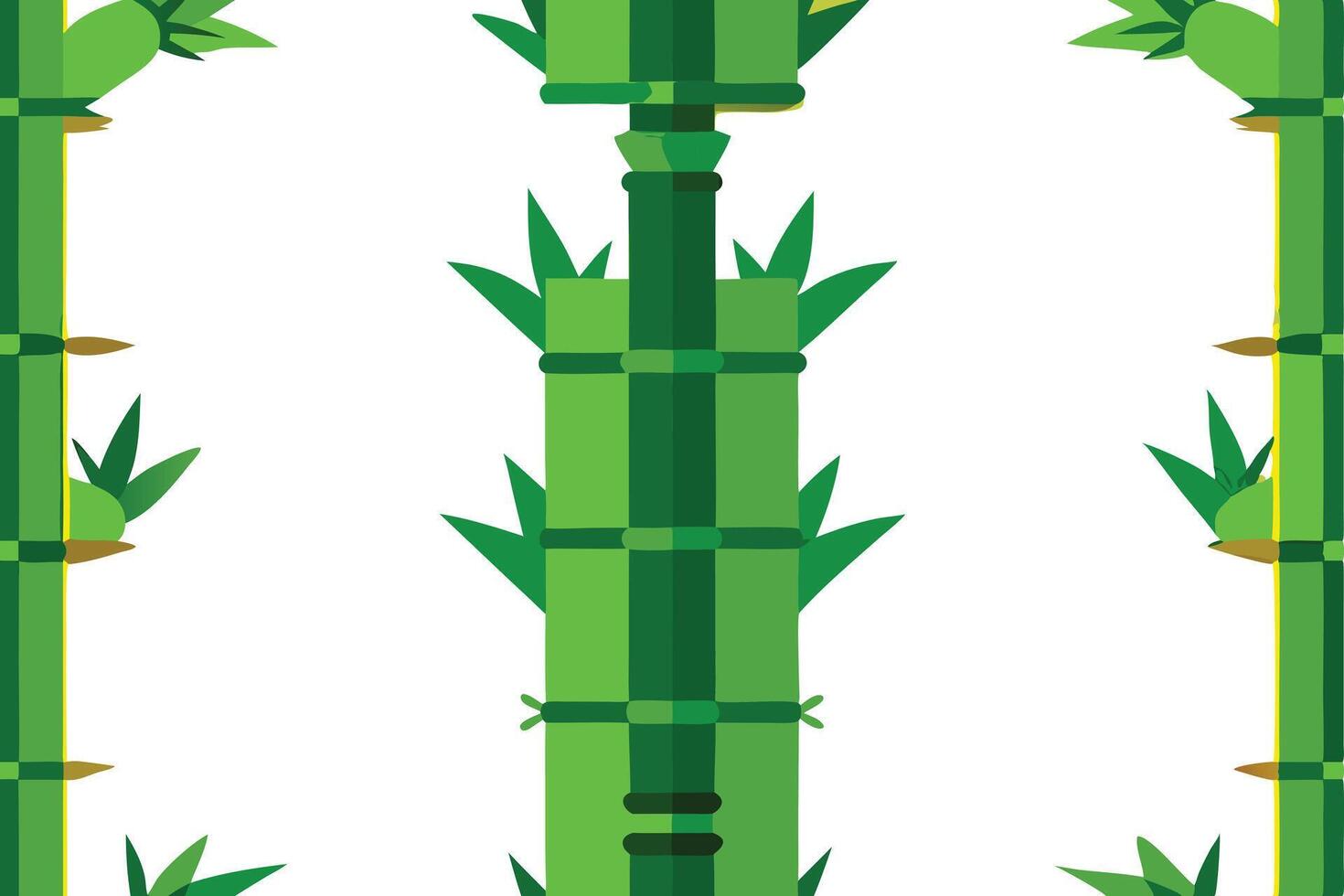 Bamboo plants with leaves and stems vector