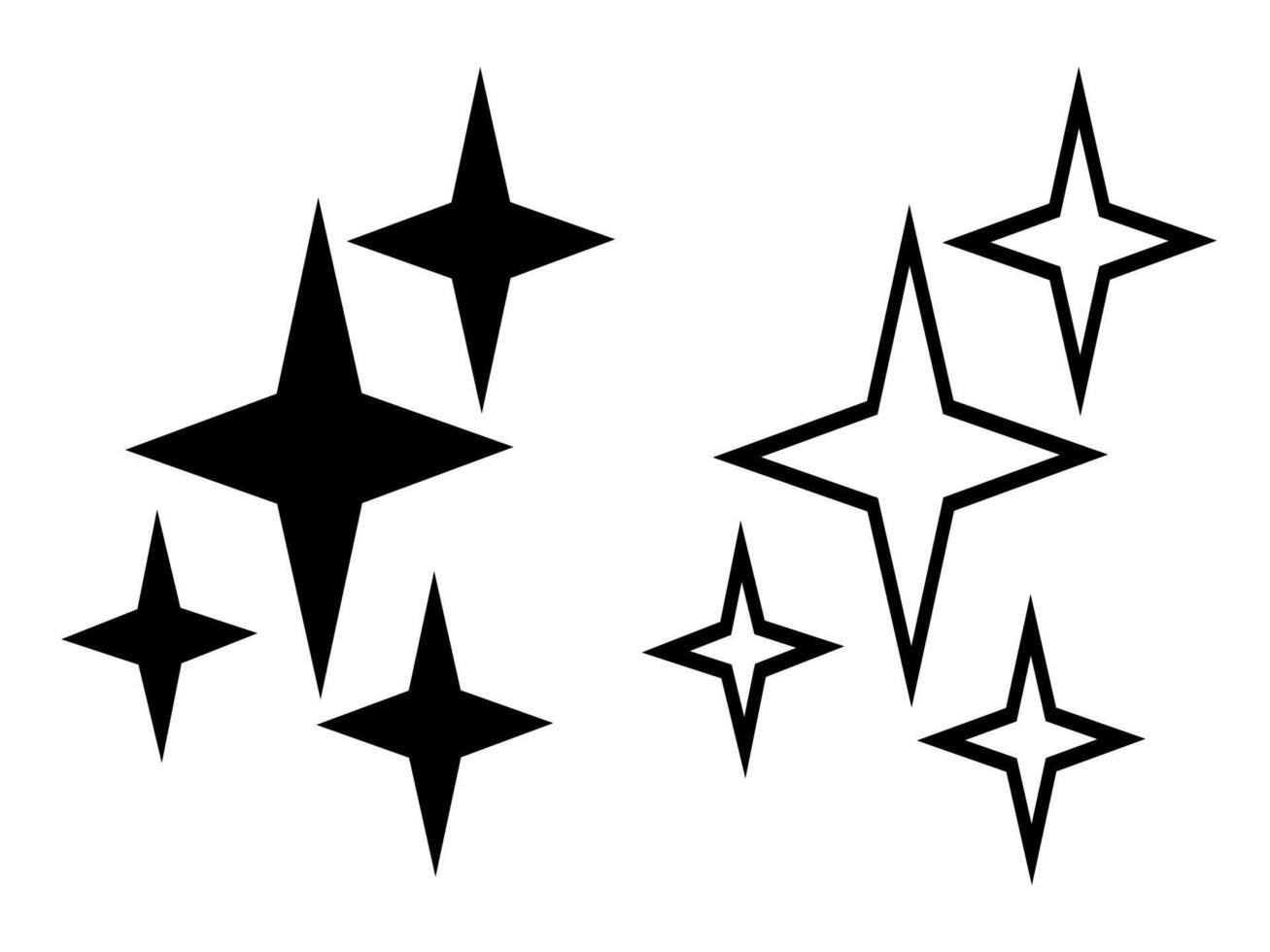 Star black flat icon illustraton. vector