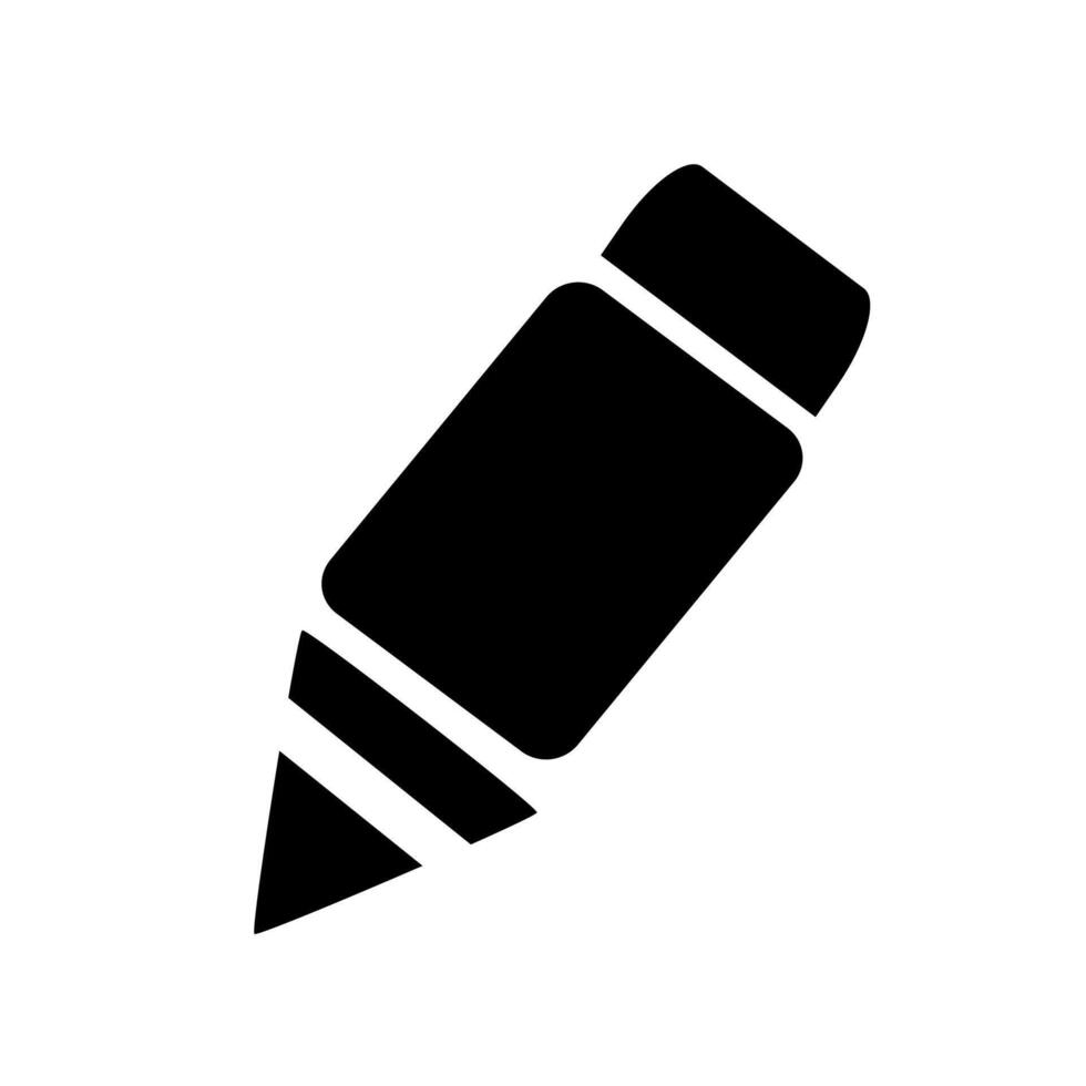 flat pencil icon for mobile apps and website.Simple design. vector
