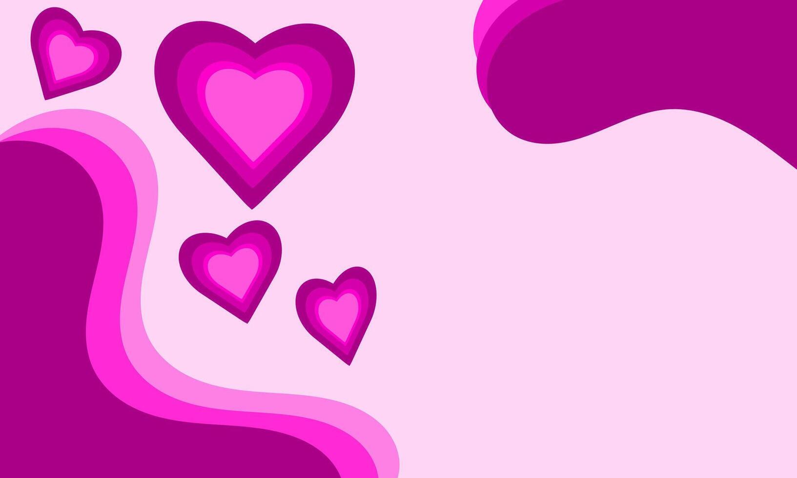Love background with purple and pink waves.template backdrop for valentine's day, mother's day and birthday. vector