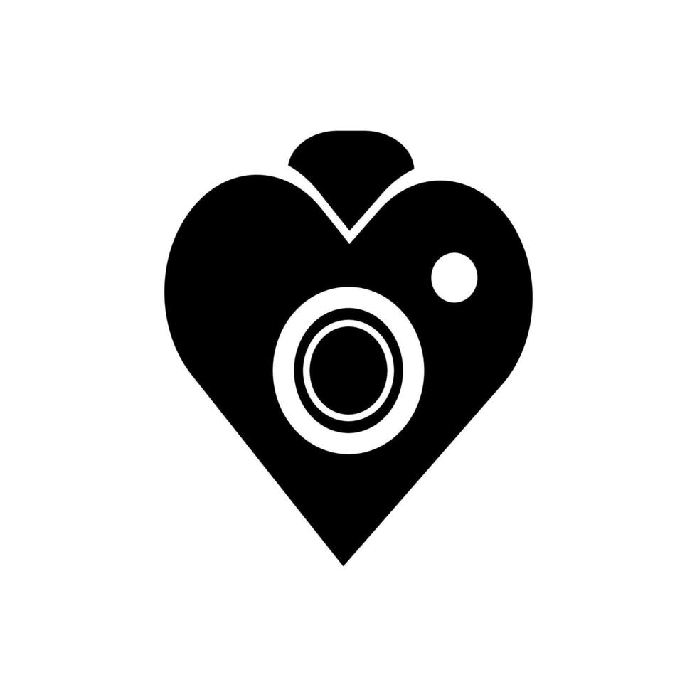 Love camera icon, perfect for valentine day, isolated on white background. vector