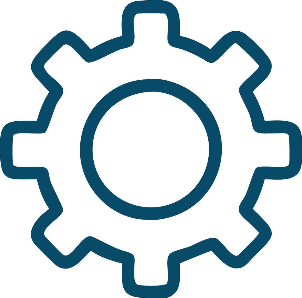 Minimalist Settings Icon Outline Design vector