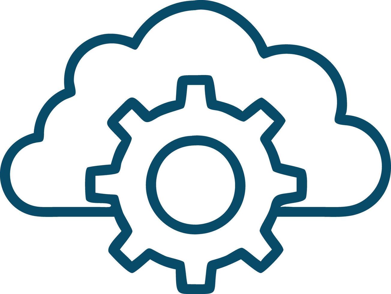 Professional Settings Icon in Outline Format vector