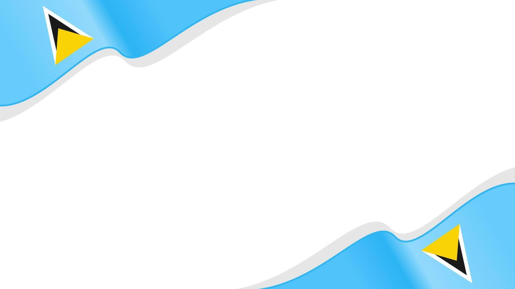 Waving flag of saint lucia, frame background for independence day design vector