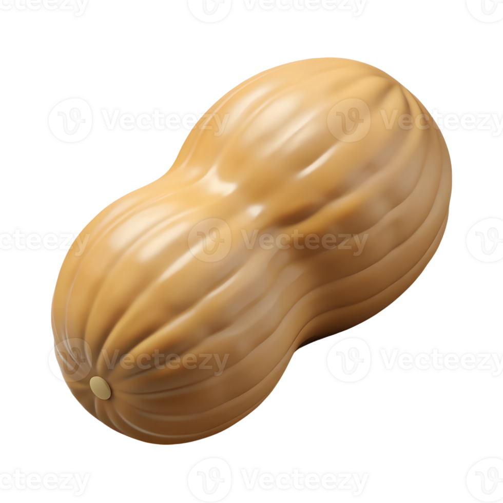 Peanut 3d illustration isolated on the transparent background png