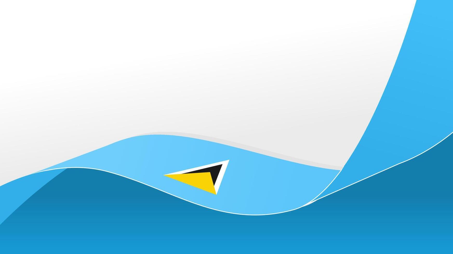 Waving flag of saint lucia background for independence day design vector