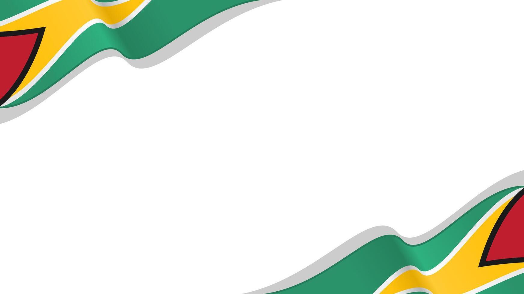 Waving flag of Guyana frame. background for independence day design vector