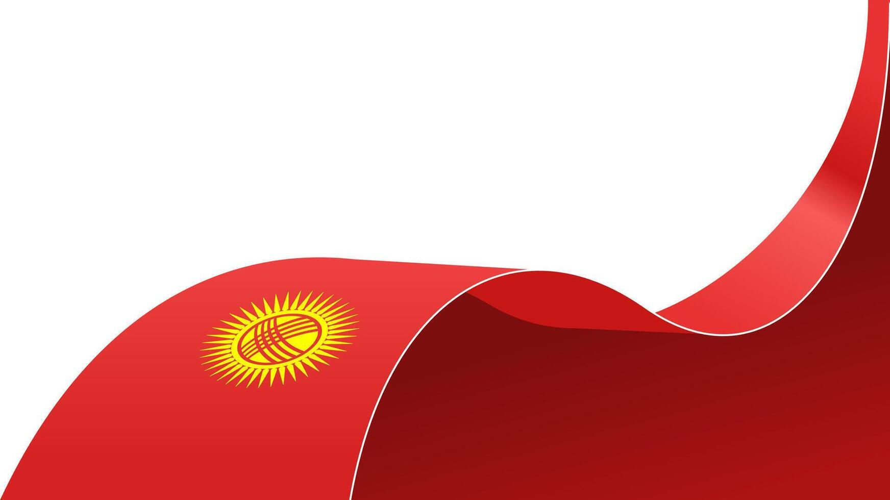 Waving flag of kyrgystan. background for national day design vector