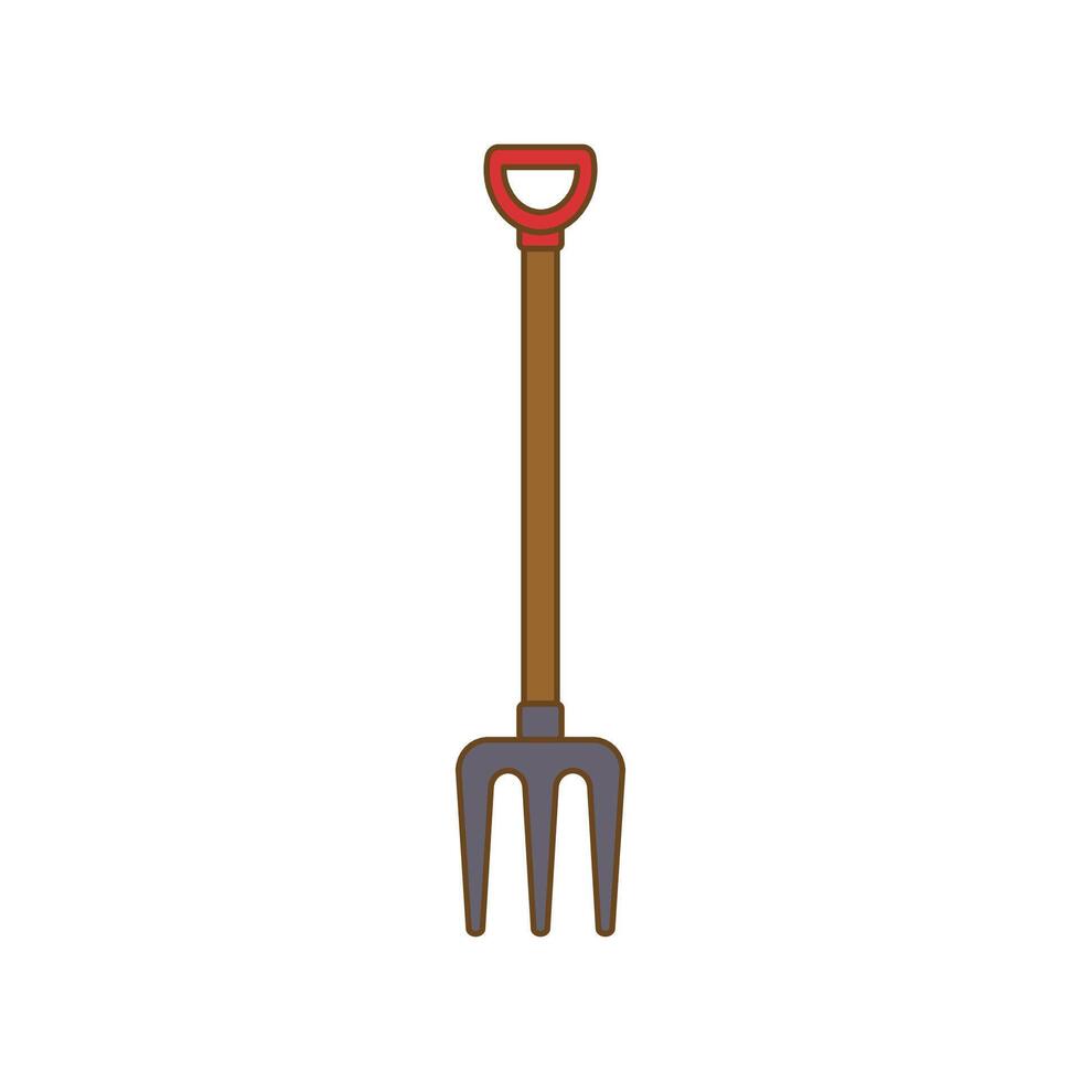 A clean and simple pitchfork tool isolated on white background cartoon style vector