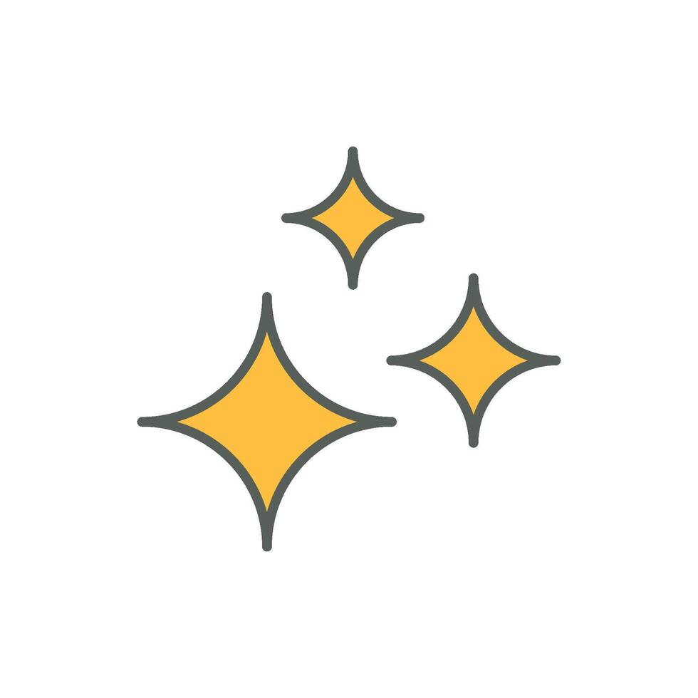 Starry weather icon linear style isolated white. vector