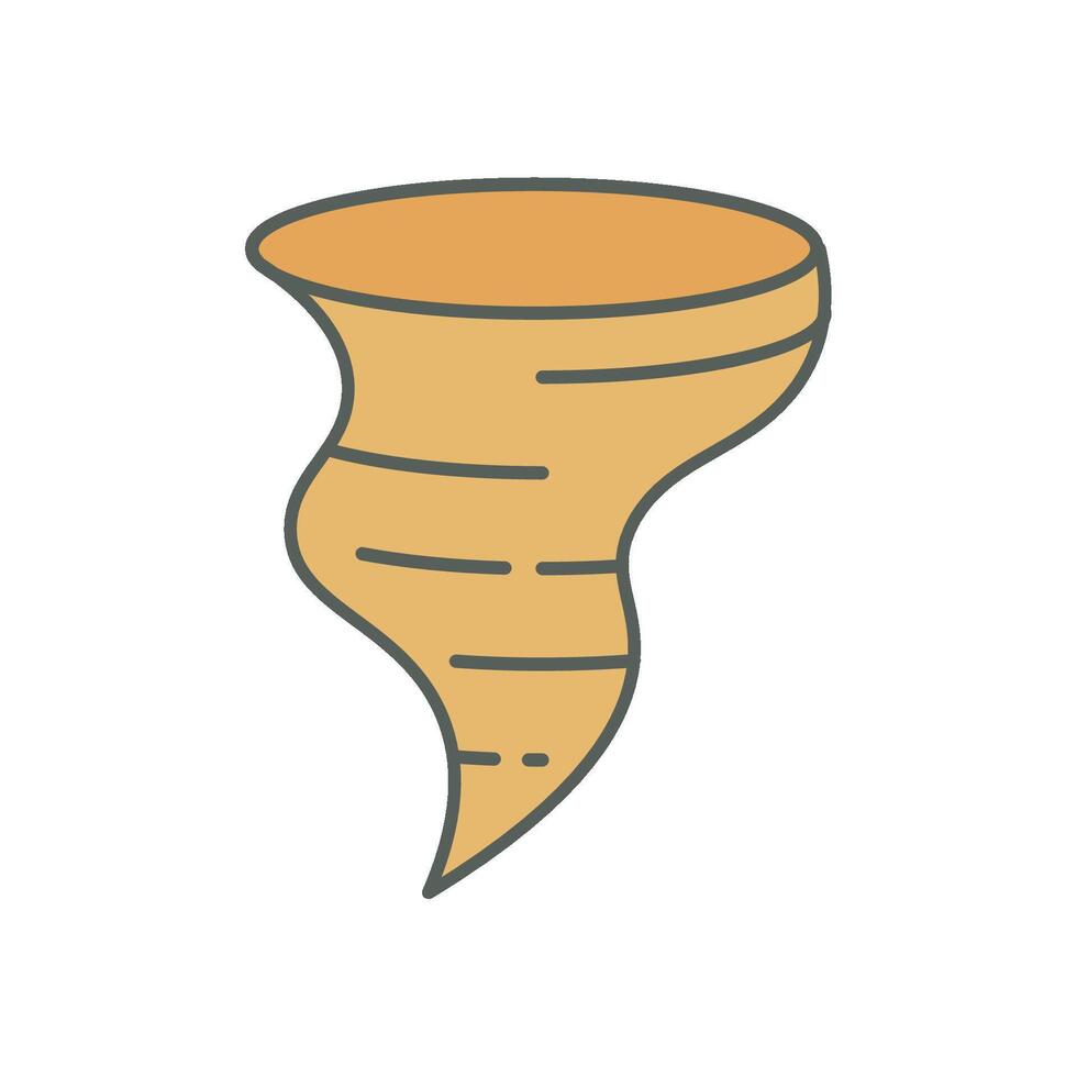 sandstorm weather icon linear style isolated white. vector