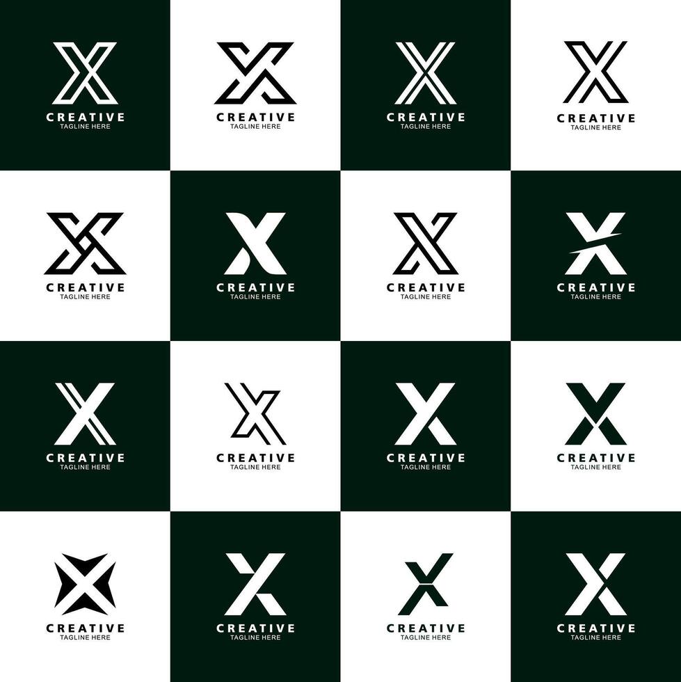 letter x logo template vector