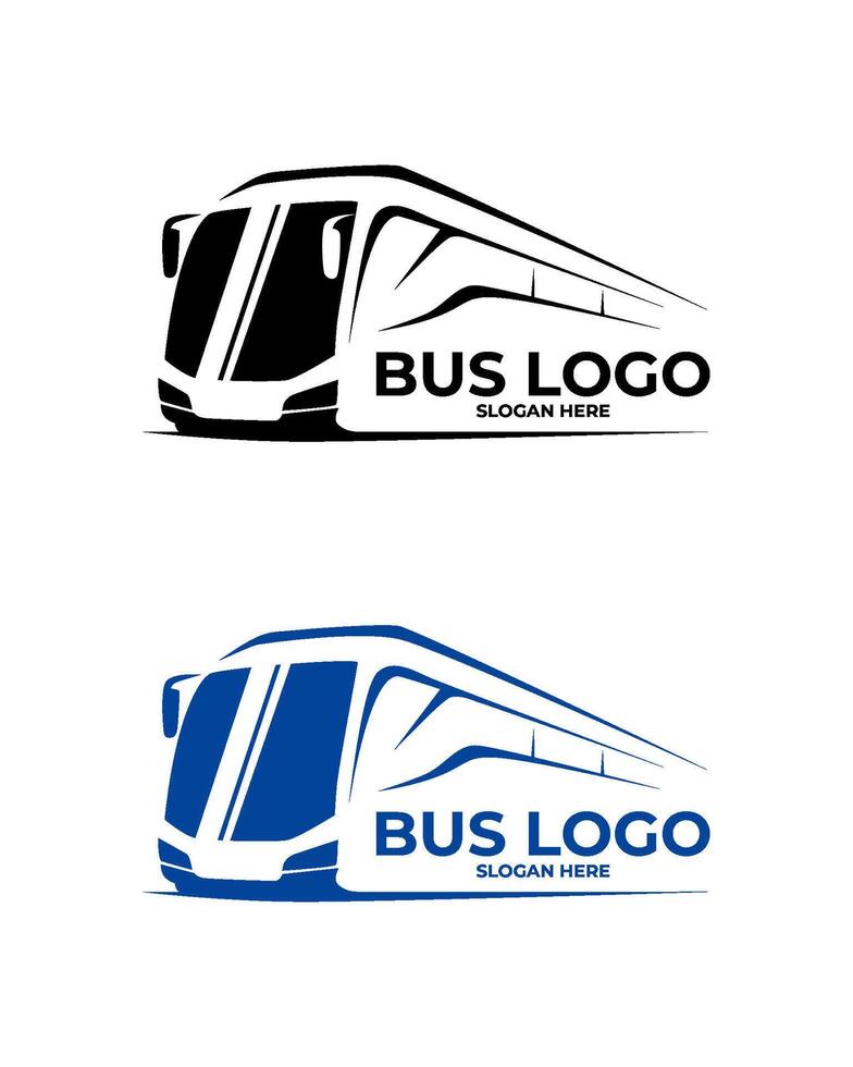 minimalist abstract bus logo design vector