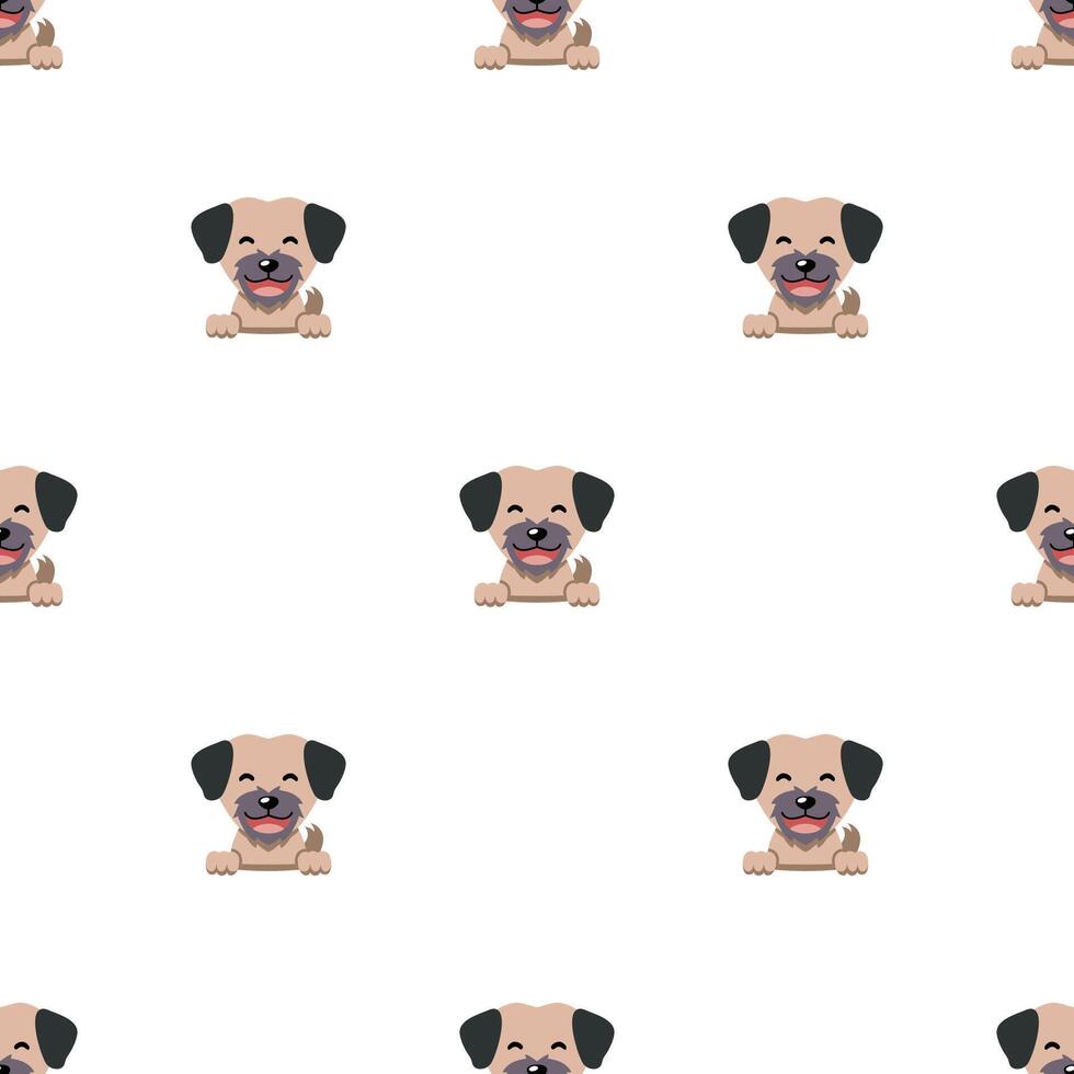 cartoon character cute dog seamless pattern background vector