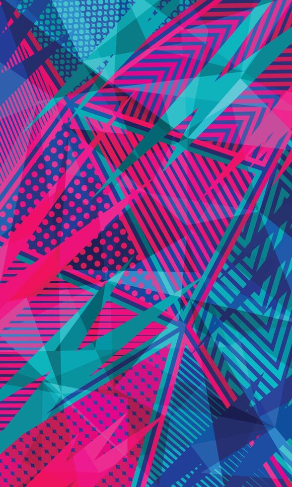 Abstract colorful triangle pattern wallpaper for sublimation jersey vector